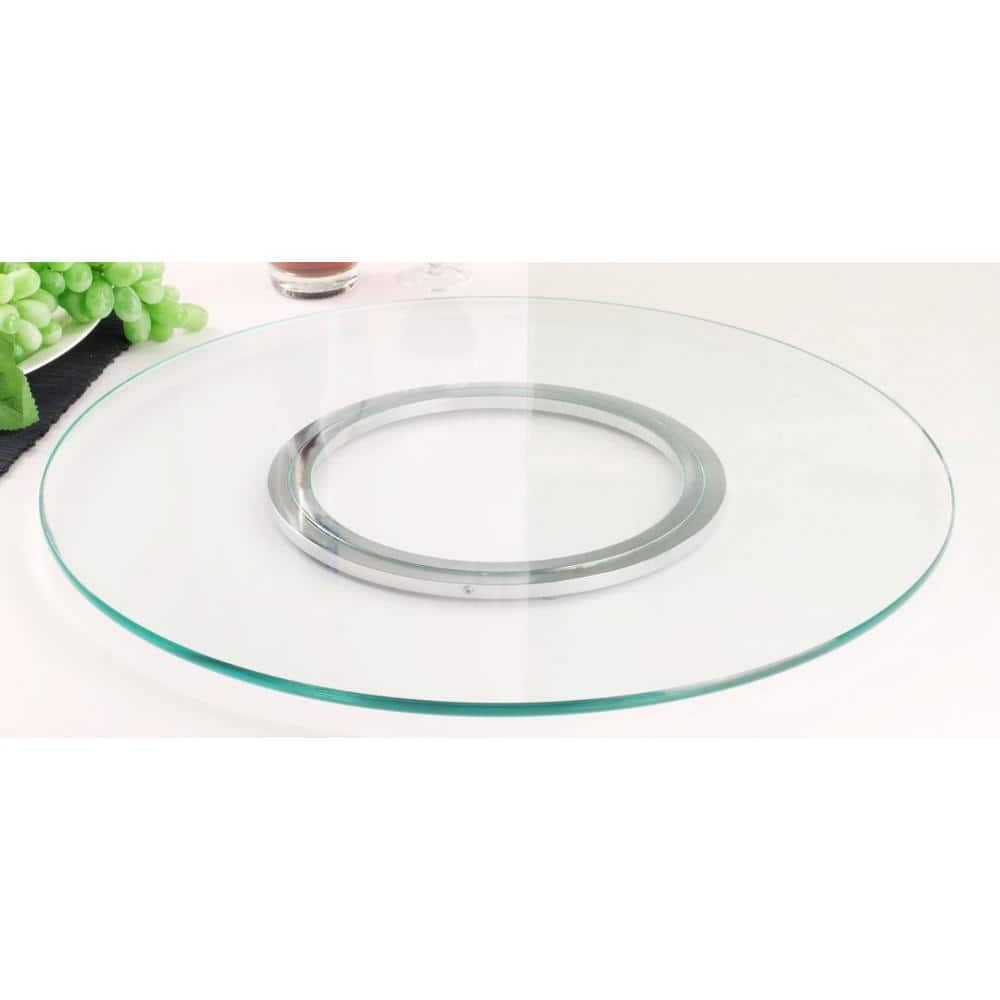24 in. Round Clear Glass - 3/8 in. Thick - Lazy Susan