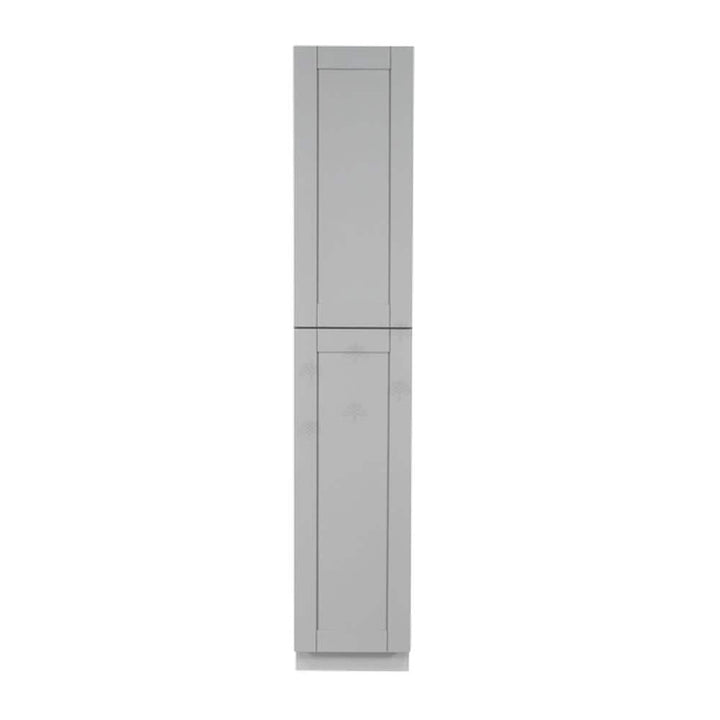 LIFEART CABINETRY Anchester Assembled 18 in. x 84 in. x 27 in. Tall Pantry with 2 Doors in Light Gray