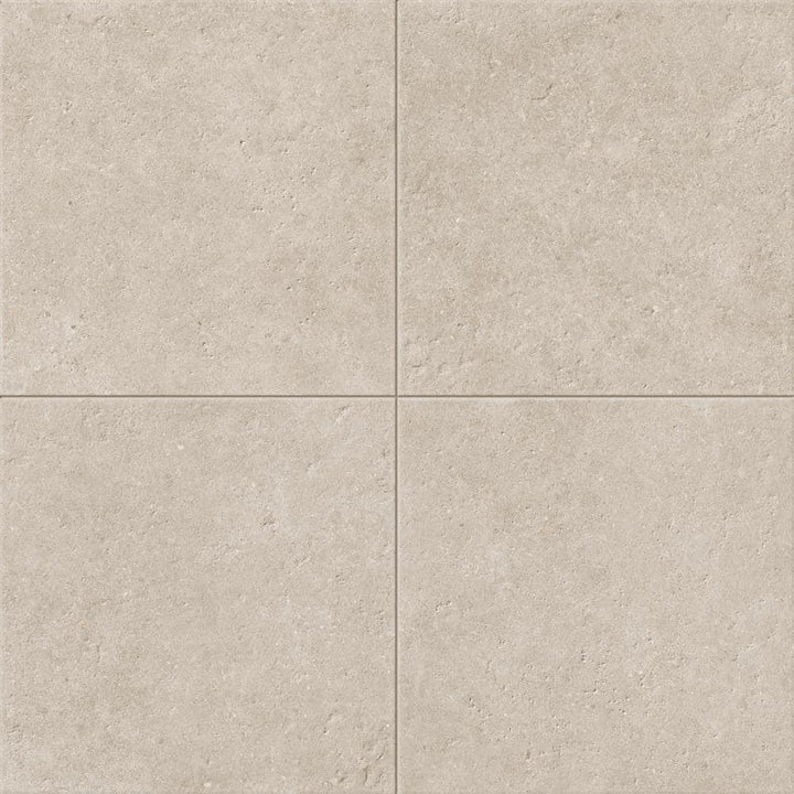 Pietra Limestone White 24 in. x 24 in. x 0.75 in. Stone-Look Porcelain Paver (Case of 2)
