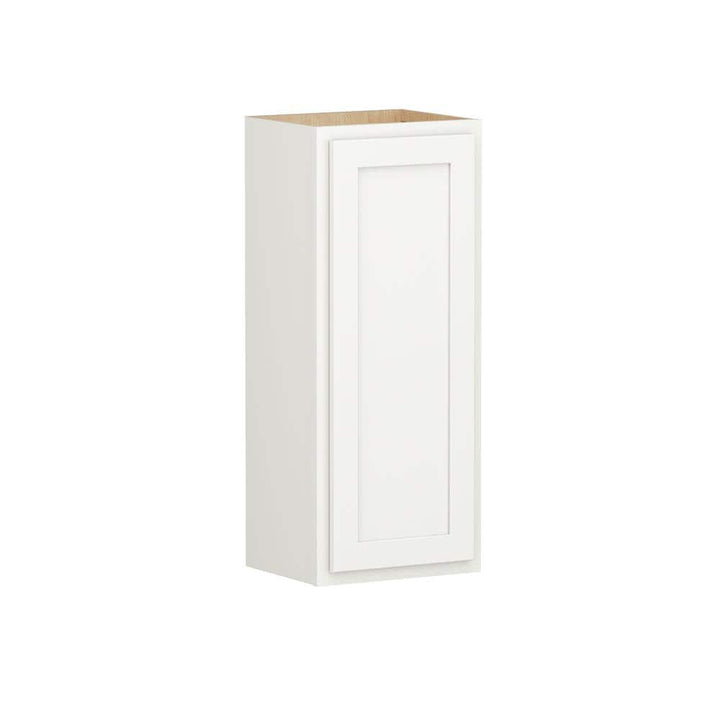 SIMPLY WOODMARK PRO Shaker Partial Overlay 15 in. W x 12 in. D x 36 in. H Plywood Assembled Wall Kitchen Cabinet in Linen White