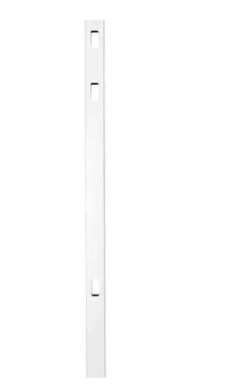 Pro Series 4 in. x 4 in. x 8 ft. White Vinyl Lafayette Spaced Picket Routed Line Fence Post - Super Arbor