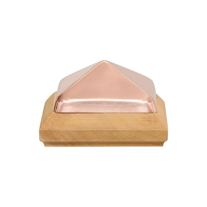 Protectyte Miterless 4 in. x 4 in. Untreated Wood Slip Over Fence Post Cap with Copper Pyramid