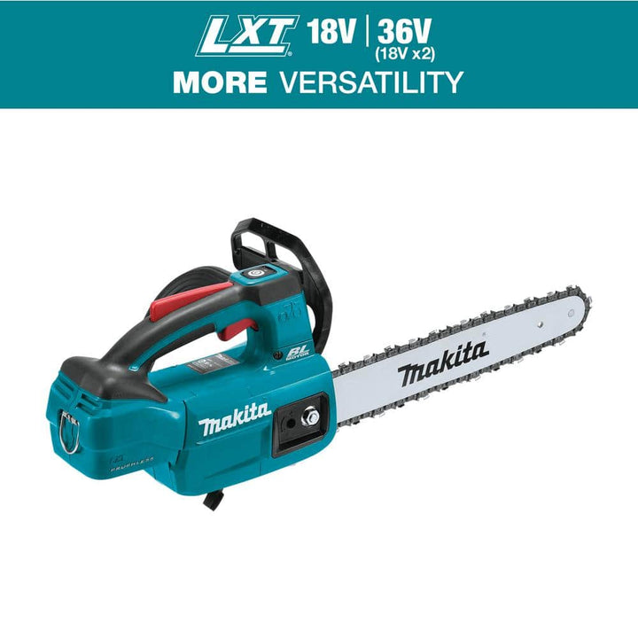 Makita LXT 12 in. 18V Lithium-Ion Brushless Top Handle Electric Battery Chainsaw, Tool Only