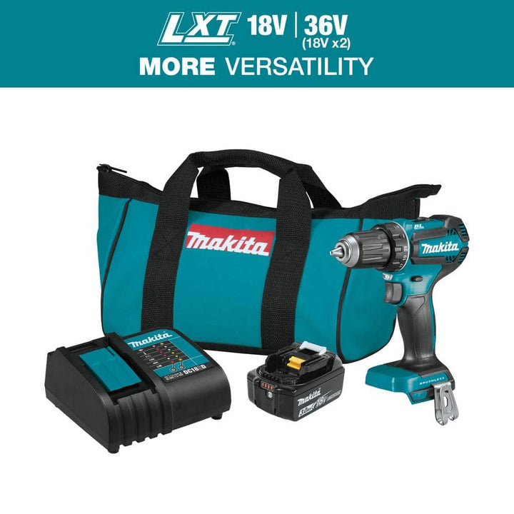 Makita 18V LXT Lithium-Ion Brushless Cordless 1/2 in. Driver-Drill Kit, 3.0Ah