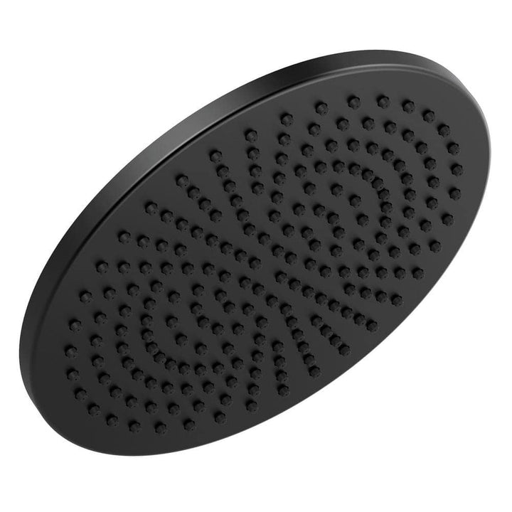 Delta 1-Spray 11.8 in. Wall-Mount Fixed Rain Shower Head in Matte Black