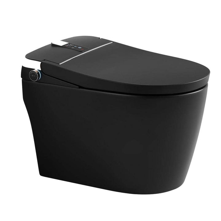 LORDEAR 1-Piece Smart Bidet Toilet with Digital Display in Matte Black