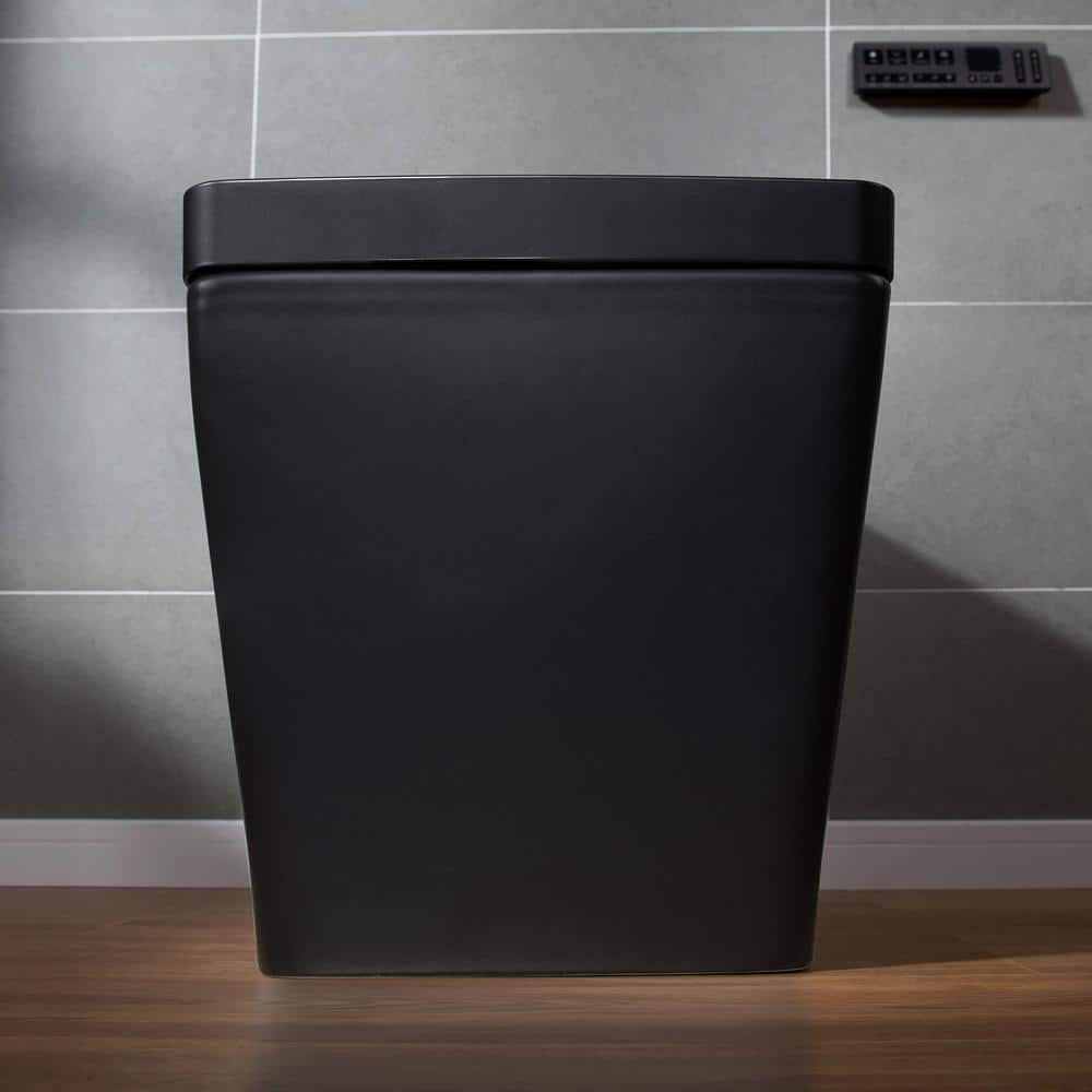 WOODBRIDGE Elongated Square Smart Bidet Toilet 1.0/1.6 GPF in Matte Black