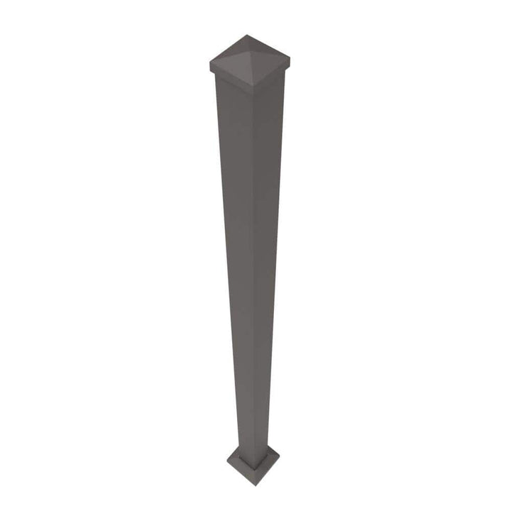 Penrose/VersaRail 2.5 in. x 2.5 in. x 60 in. Matte Bronze Heavy-Duty Aluminum Rail Post with Trim