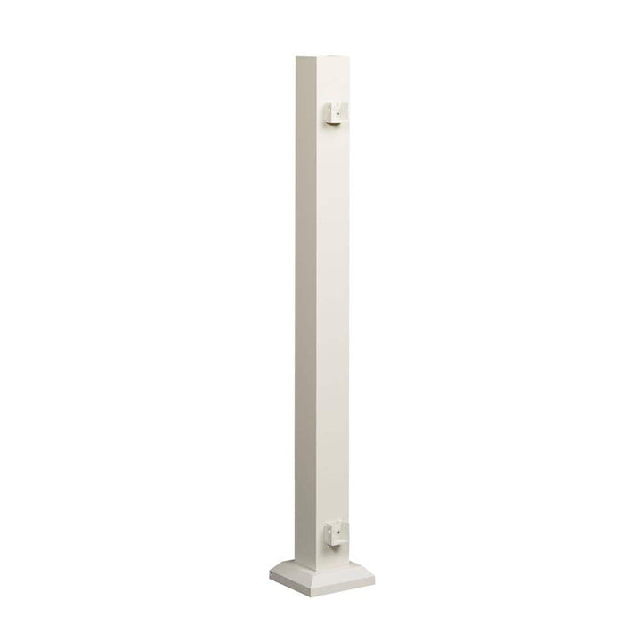 FORTRESS Al13 Home Railing 3-in x 39.5-in Aluminum Matte White Post