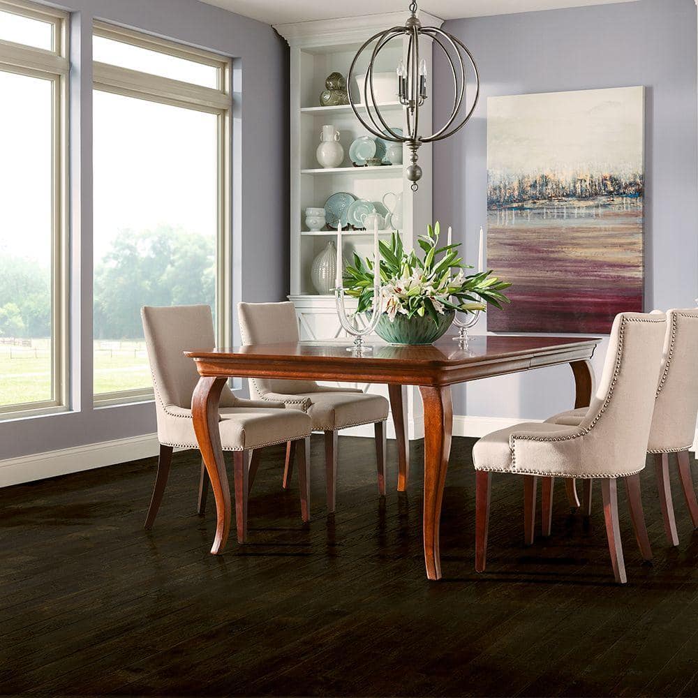 Bruce Plano Espresso Oak 3/4 in. T x 3-1/4 in. W Scraped Solid Hardwood Flooring (22 sq.ft./ctn)