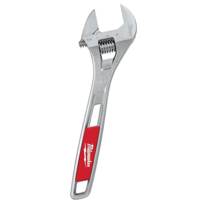 Milwaukee 48-22-7410 10 in. Adjustable Wrench, Chrome-Plated Steel, 1-3/8 in. Jaw Capacity