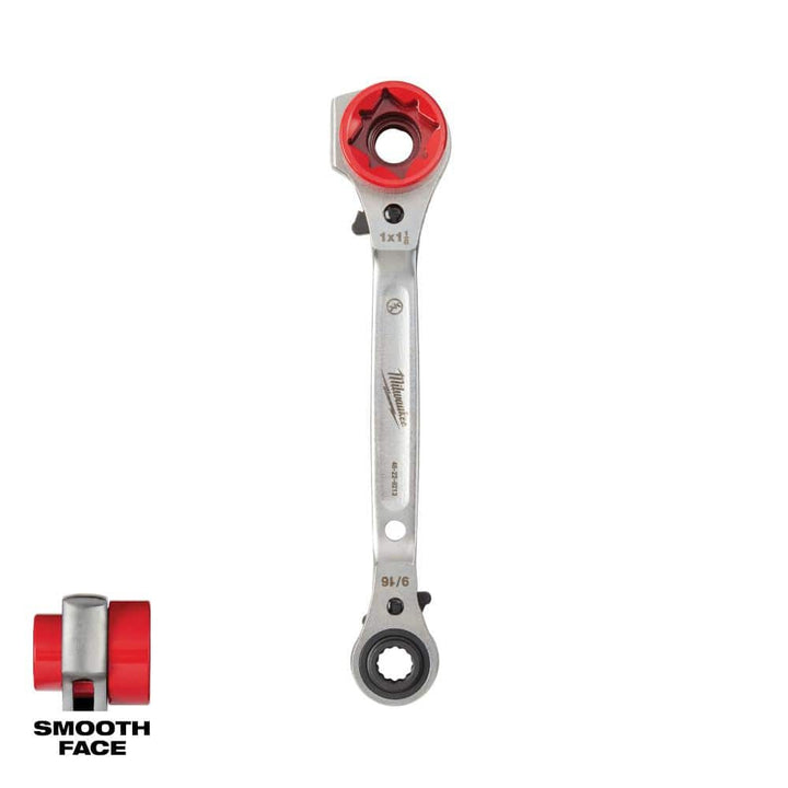 Milwaukee Lineman’s 5-in-1 3/4 in. Ratcheting Wrench w/ Smooth Strike Face + Lineman’s 2-in-1 Insulated Ratcheting Box Wrench Set (Model 48-22-9216 & 48-22-9211)