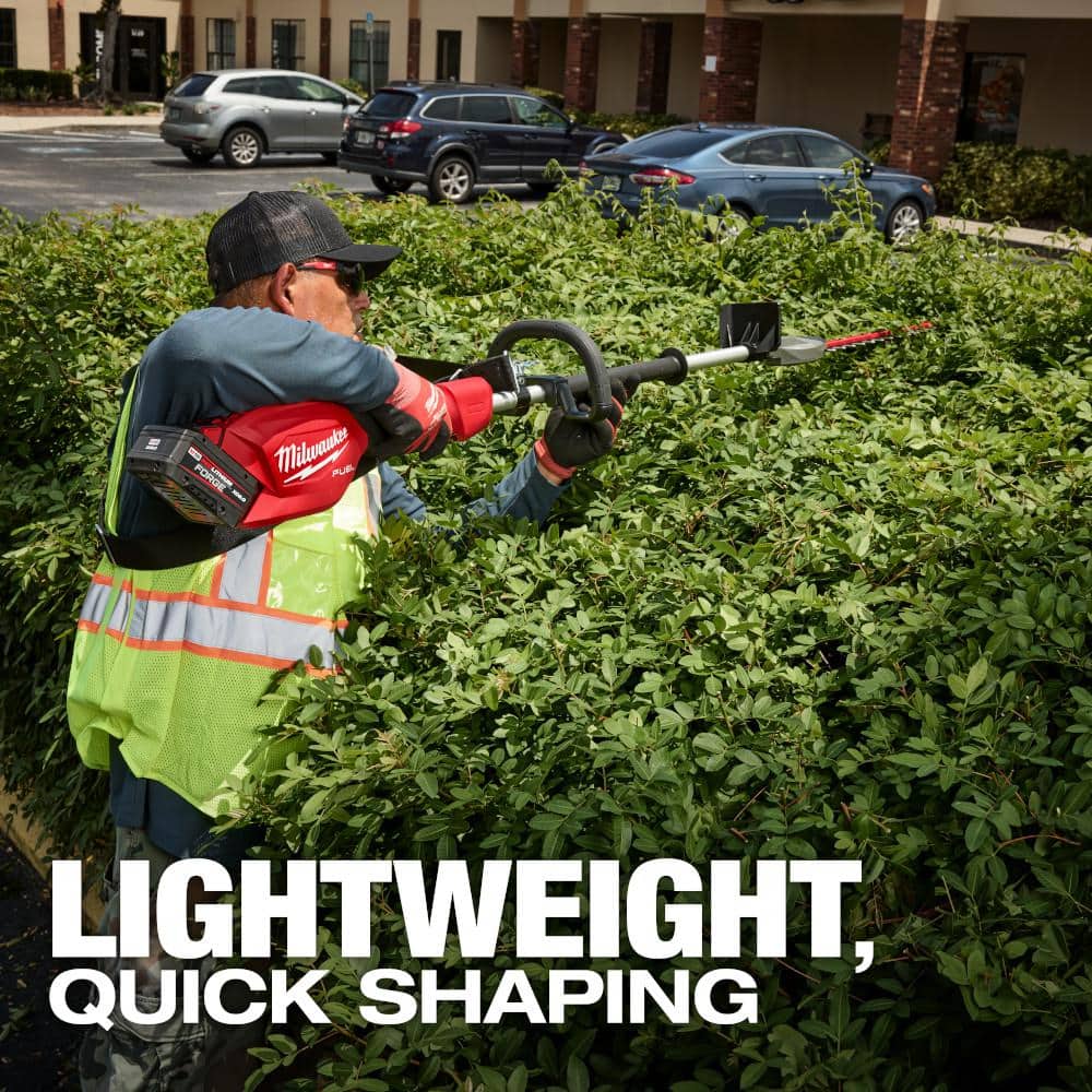 Milwaukee M18 FUEL 18-Volt 20 in. Brushless Cordless Short Pole Hedge Trimmer Kit with 8.0 Ah Battery and Rapid Charger