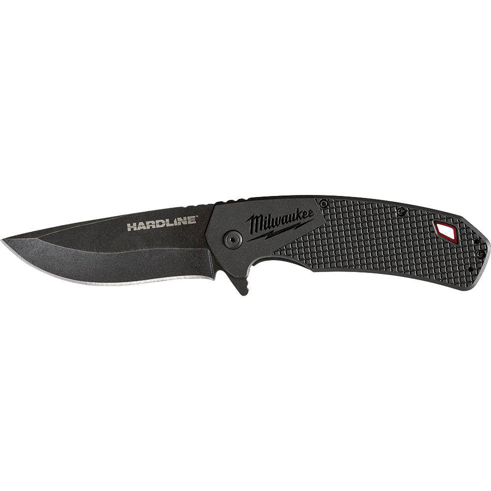 Milwaukee Hardline D2 Steel Folding Knives, 3 in. Serrated Tanto + 3.5 in. Smooth Drop Point (Model 48-22-1998 & 48-22-1999)