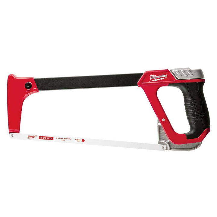 Milwaukee 12 in. High-Tension Hack Saw with 24 TPI Bi‑Metal Blade & Internal Blade Storage