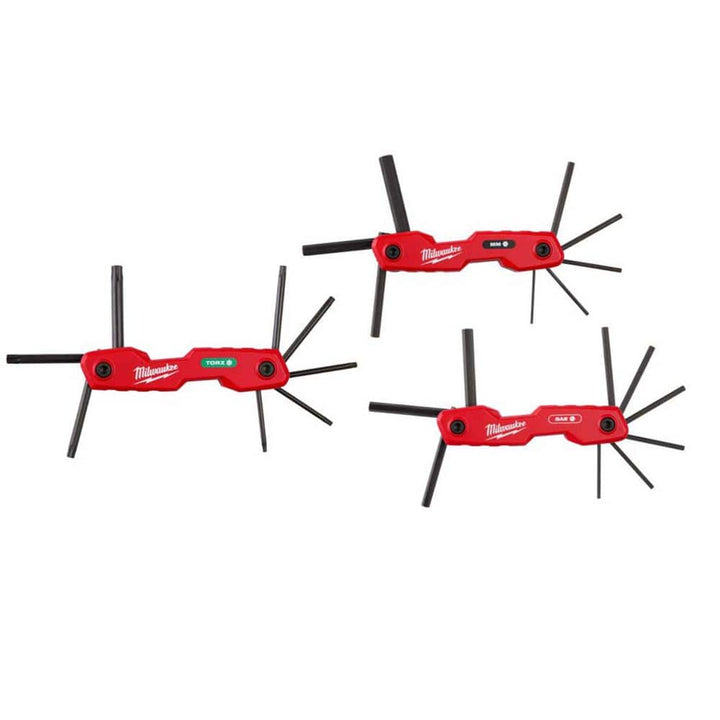 Milwaukee 8-Key Folding Torx Set + 17-Key Folding Hex Key Set (25-Piece) | 48-22-2184 & 48-22-2183