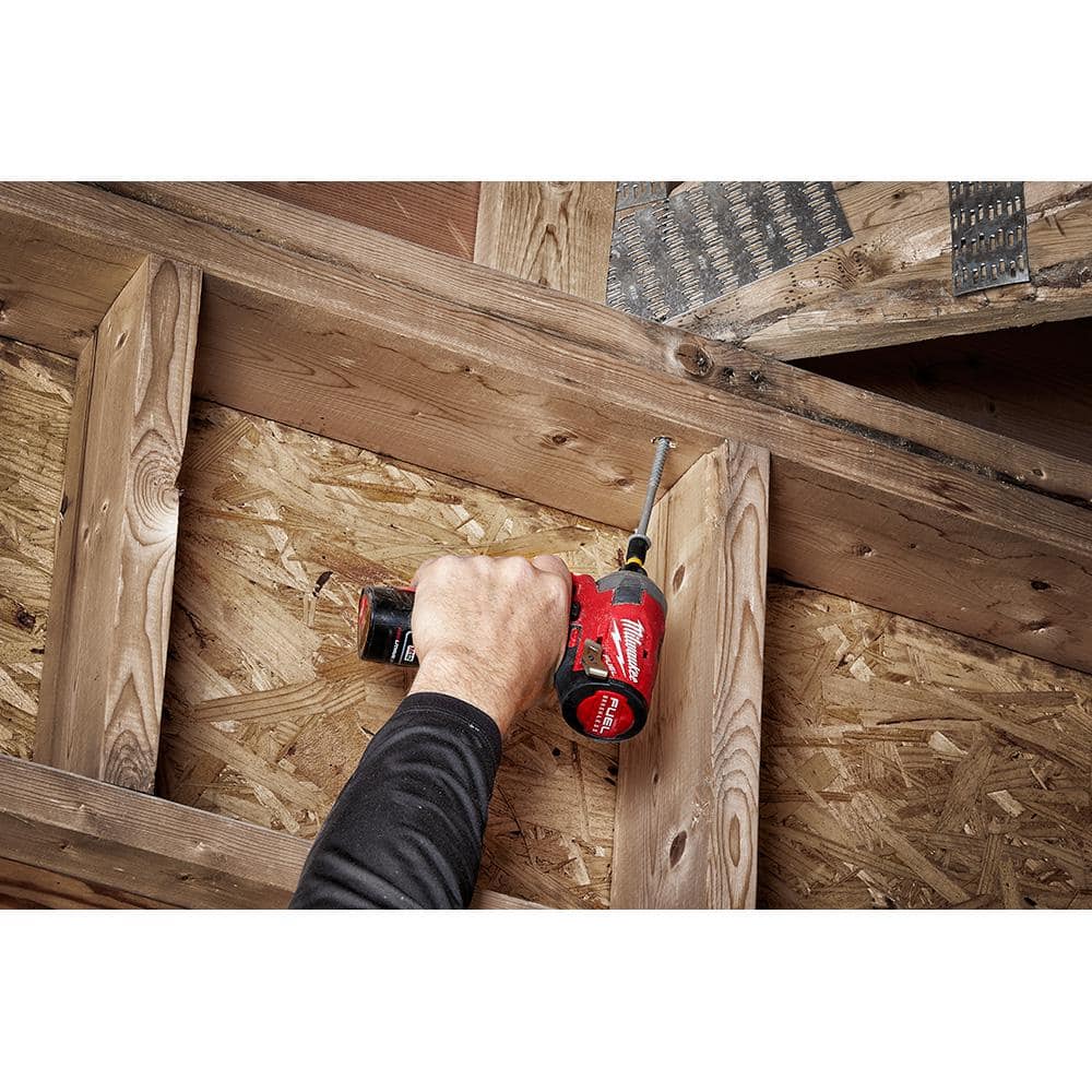 Milwaukee M12 FUEL SURGE 12V Brushless Cordless 1/4 in. Hex Impact Driver Compact Kit with M12 Right Angle Drill