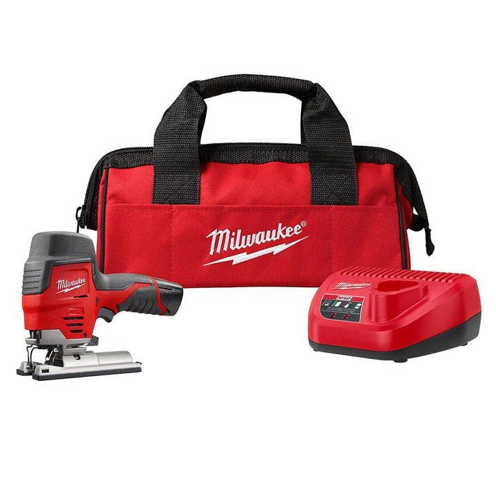 Milwaukee M12 12-Volt Lithium-Ion Cordless Jig Saw Kit with 1.5Ah Battery, Charger & Tool Bag