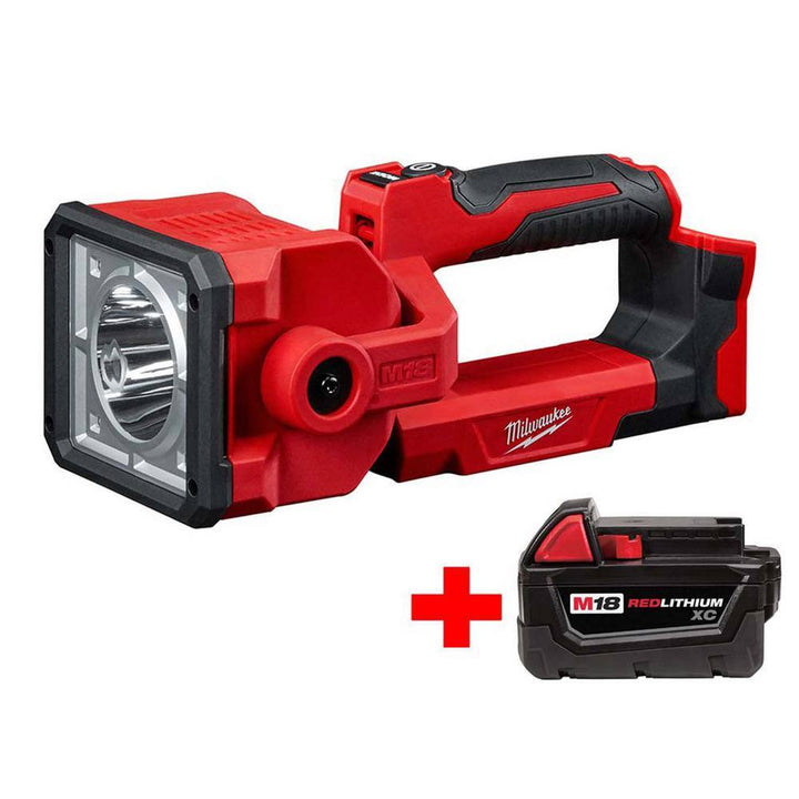 Milwaukee M18 18-Volt Lithium-Ion Cordless 1300-Lumen LED Flood Light with M18 3.0Ah Battery