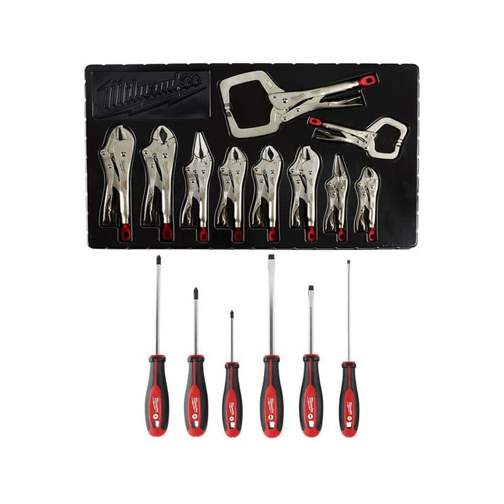 Milwaukee TORQUE LOCK Locking Pliers with Screwdriver Set, 16-Piece (Model 48-22-3690/48-22-2706)