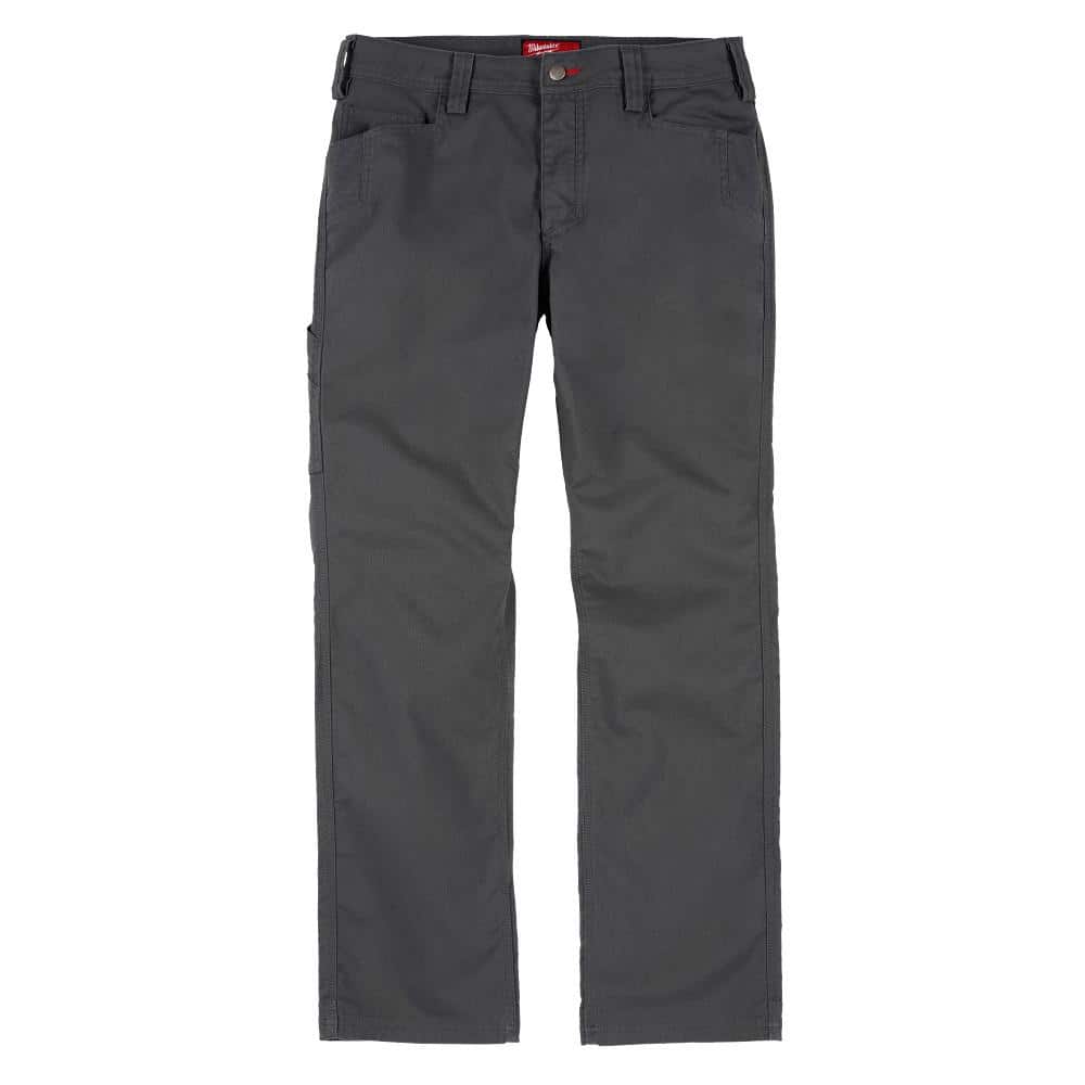 Milwaukee Men's 34x34 Gray Cotton/Polyester Work Pants with 7 Pockets