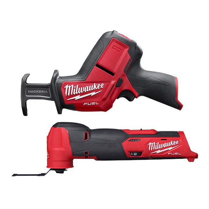 Milwaukee M12 FUEL 12V Lithium‑Ion Cordless Oscillating Multi‑Tool + M12 FUEL HACKZALL Reciprocating Saw (Tool‑Only)