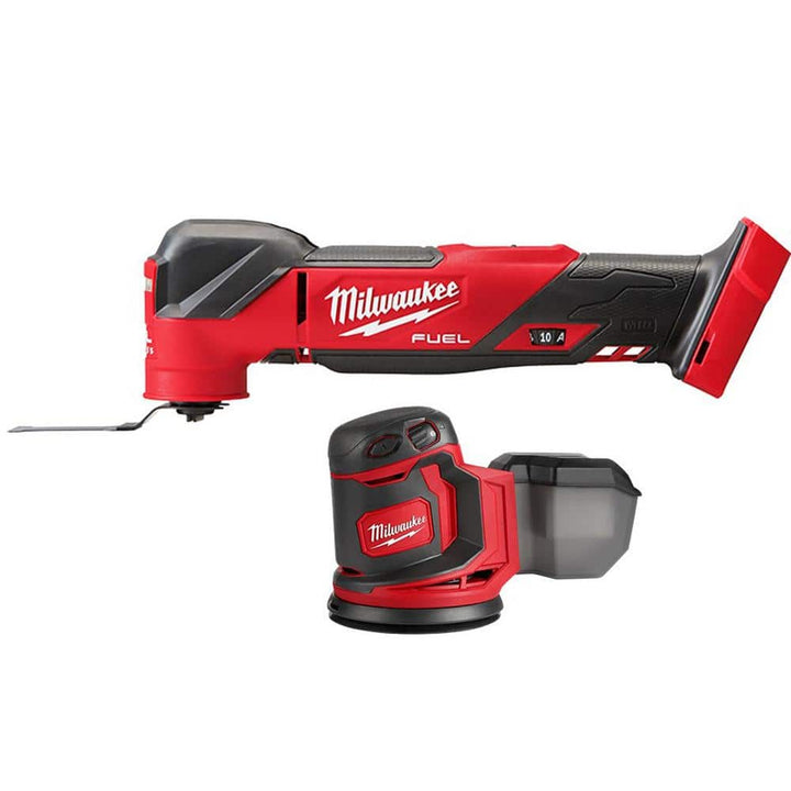 Milwaukee M18 FUEL 18-Volt Cordless Brushless Oscillating Multi-Tool with M18 5 in. Random Orbit Sander, Tool-Only