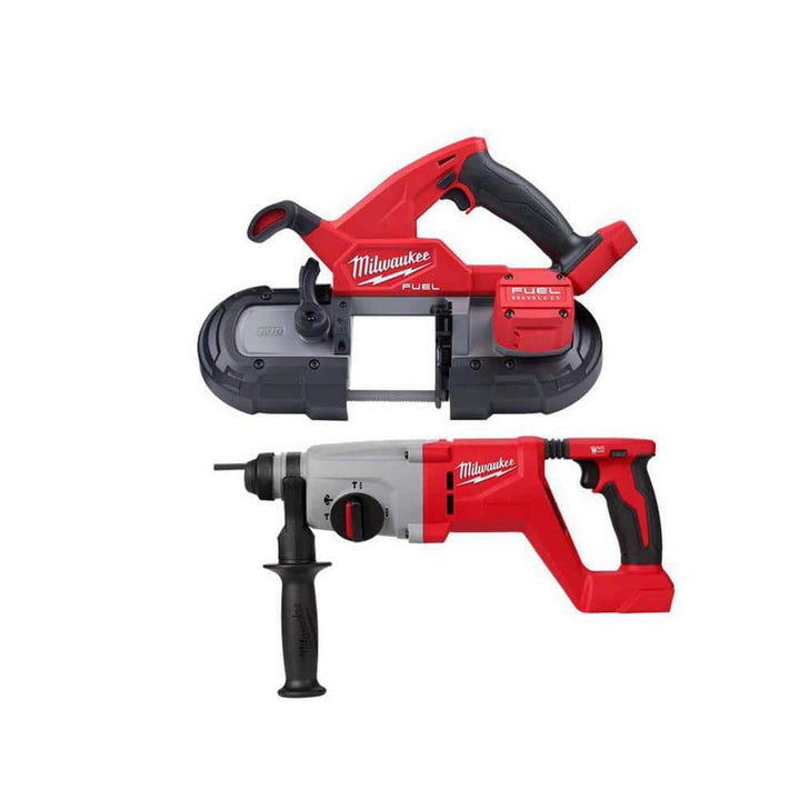 Milwaukee M18 FUEL 18V Brushless Cordless Compact Band Saw w/ 1 in. SDS-Plus Rotary Hammer (Tool-Only)