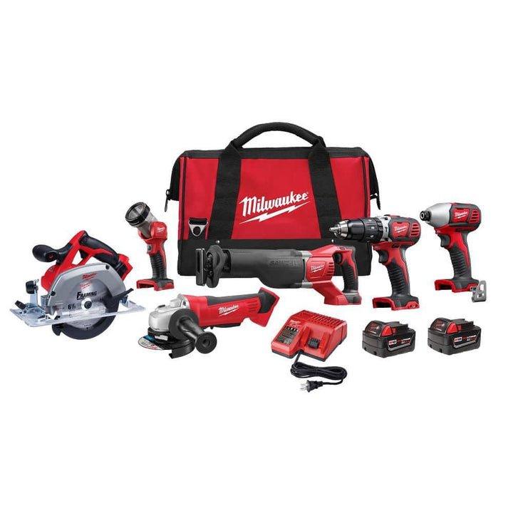 Milwaukee M18 18V Lithium-Ion Cordless 6-Tool Combo Kit with M18 Multi-Tool and M18 Random Orbit Sander