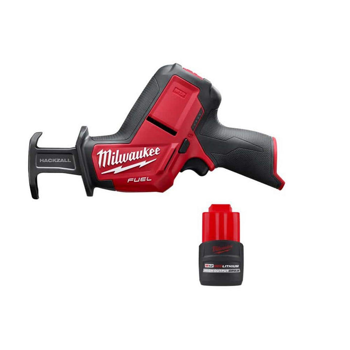 Milwaukee M12 FUEL 12V Lithium-Ion Brushless Cordless HACKZALL Reciprocating Saw & Multi-Tool Kit with (2) M12 CP2.5 Ah Batteries