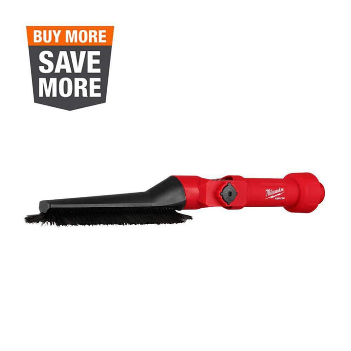 Milwaukee AIR-TIP 1-1/4 in. – 2-1/2 in. Low-Profile Pivoting Brush Wet/Dry Shop Vacuum Attachment (1-Piece)