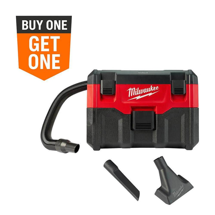 Milwaukee M18 18-Volt 2 Gal. Lithium-Ion Cordless Wet/Dry Vacuum with AIR-TIP 1-1/4 in.–2-1/2 in. Flexible Crevice Tool
