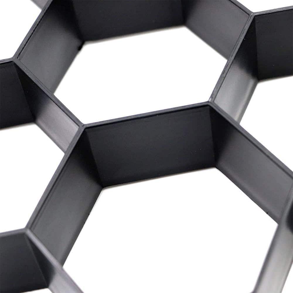 Wellco 11.8 in. x 11.8 in. x 1.5in. Black Plastic DIY Paver Mold Reusable Concrete Stepping Stone Paver Walk Way Mold