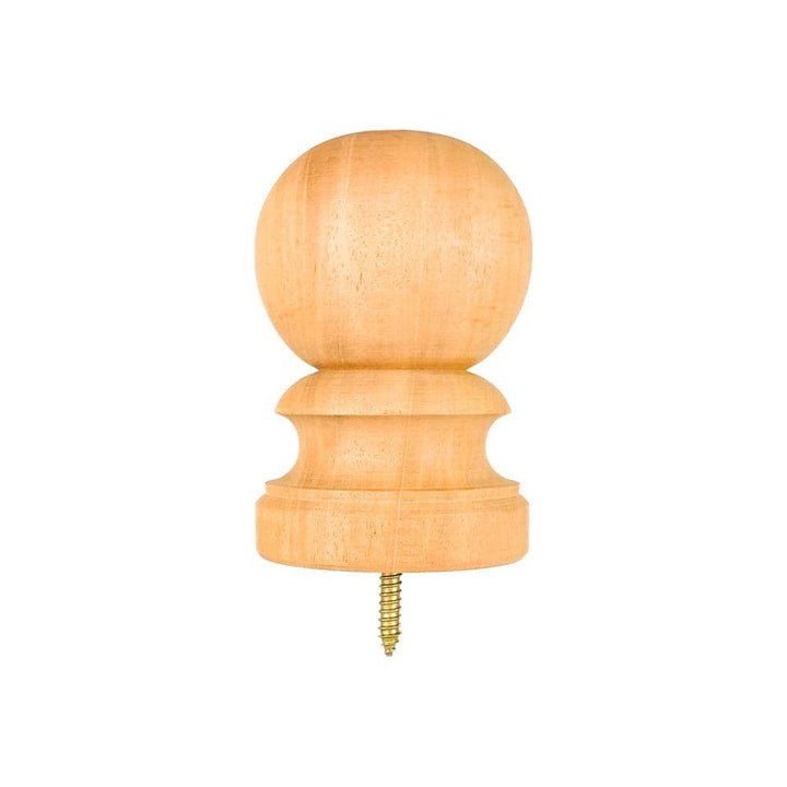 Protectyte 3.5 in. x 3.5 in. 4x4 Mahogany Kiln-Dried Globe Post Cap Finial