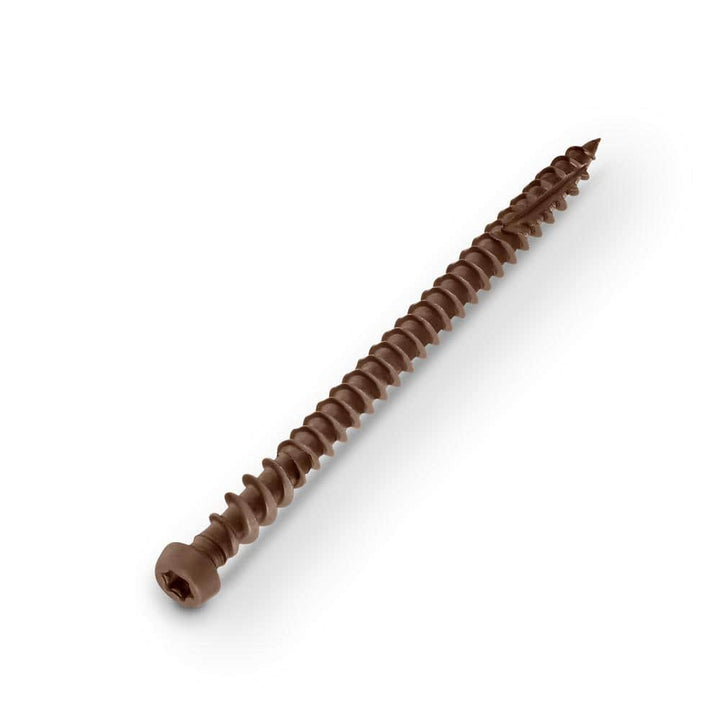 NewTechWood 10 x 2 3/4 in. Brazilian Ipe Star Drive Flat Undercut Epoxy Color Match Deck Screws(100-Pieces)