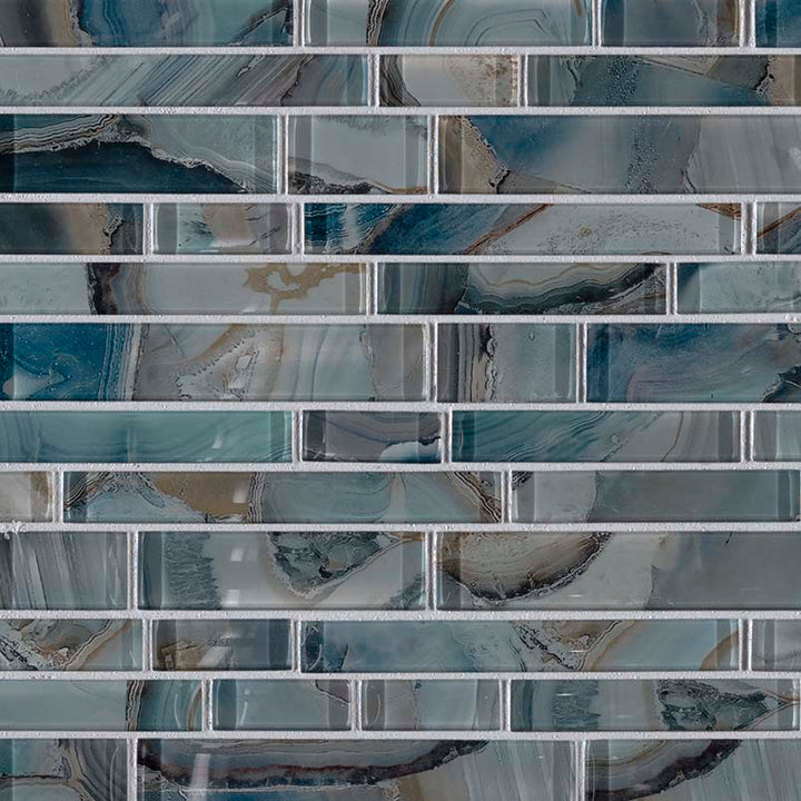 MSI Night Sky Interlocking 11.81 in. x 11.81 in. x 8mm Matte Glass Mesh-Mounted Mosaic Tile (0.97 sq. ft.)
