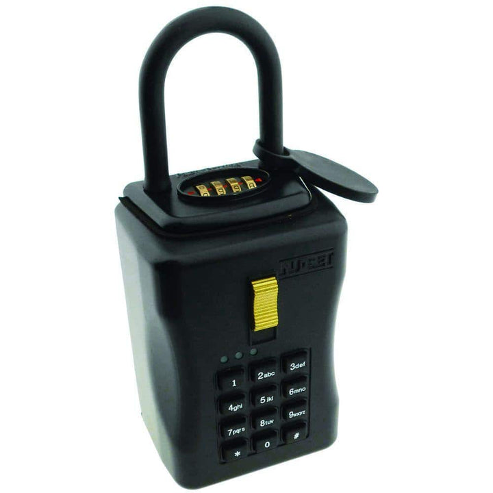 NUSET Eyecon WiFi Enabled Smart Lock Box with Hanging Shackle for Key Storage