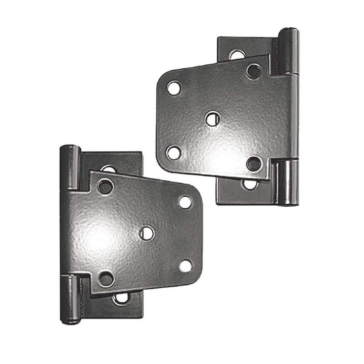 NUVO IRON 6 in. x 4 in. Black Galvanized Steel Tee Hinge (2-Pack)