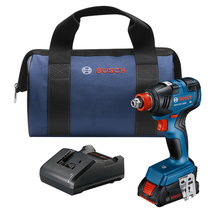 Bosch 18-Volt 1/4-in & 1/2-in Cordless Impact Driver/Wrench Kit (2 Batteries Included)