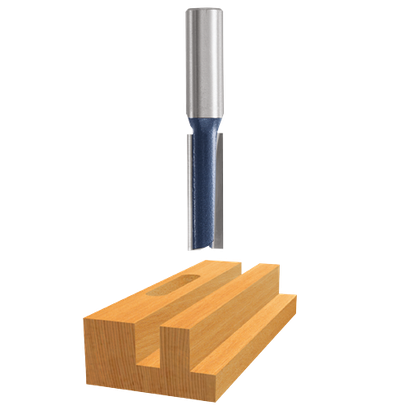 Bosch 9/32-in Carbide-Tipped Double-Flute Straight Router Bit