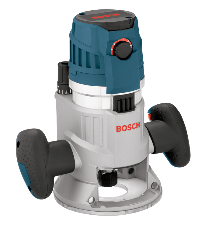 Bosch 15 Amp 3-1/2 in. 2.3 HP Corded Variable-Speed Fixed-Base Router Kit with Trigger Control (MRF23EVS)