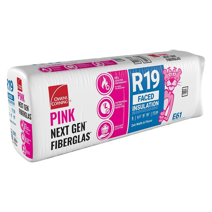 Owens Corning R-19 Kraft Faced Fiberglass Insulation Batts, 6.25 in. x 15 in. x 93 in. (5 Bags)