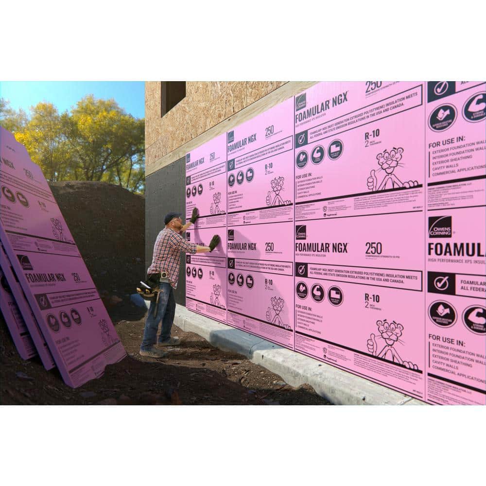 Owens Corning FOAMULAR 250 (25 PSI) R-15 XPS Foam Board Insulation, 3 in. x 4 ft. x 8 ft., Square Edge