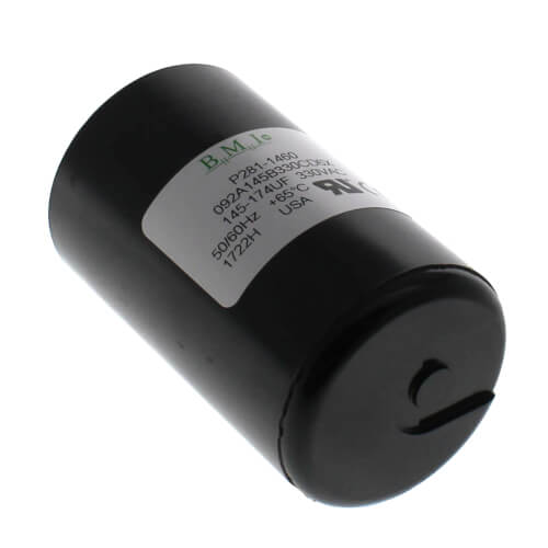 Carrier P281-1460 capacitor - side view (Voltage: 330v; MFD: 145-174)