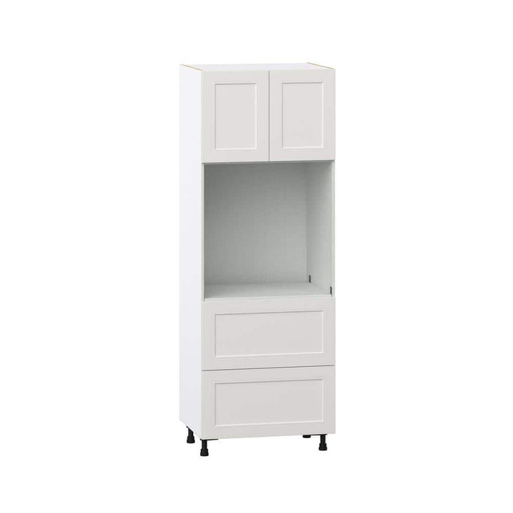 J COLLECTION Littleton Painted 30 in. W x 84.5 in. H x 24 in. D in Gray Shaker Assembled Single Oven Kitchen Cabinet