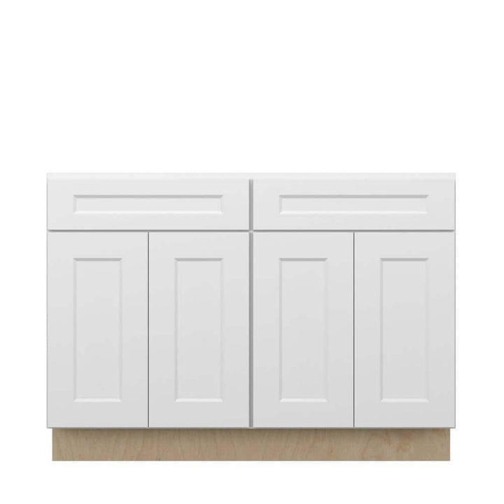 Norfolk Assembled 48 in. W x 34.5 in. H x 24 in. D Plywood Base Cabinet in Painted White