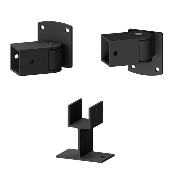 PEAK Aquatine Black 2 in. x 2.5 in. x 4 in. Aluminum Pool Fence Picket Angle Bracket Kit