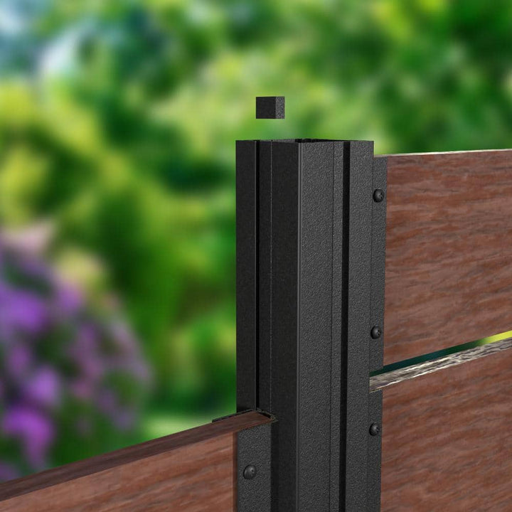 Peak Products Modular Fencing 1/2 in. Matte Black Aluminum Spacers for An Outdoor Privacy Fence System (34-Pack)