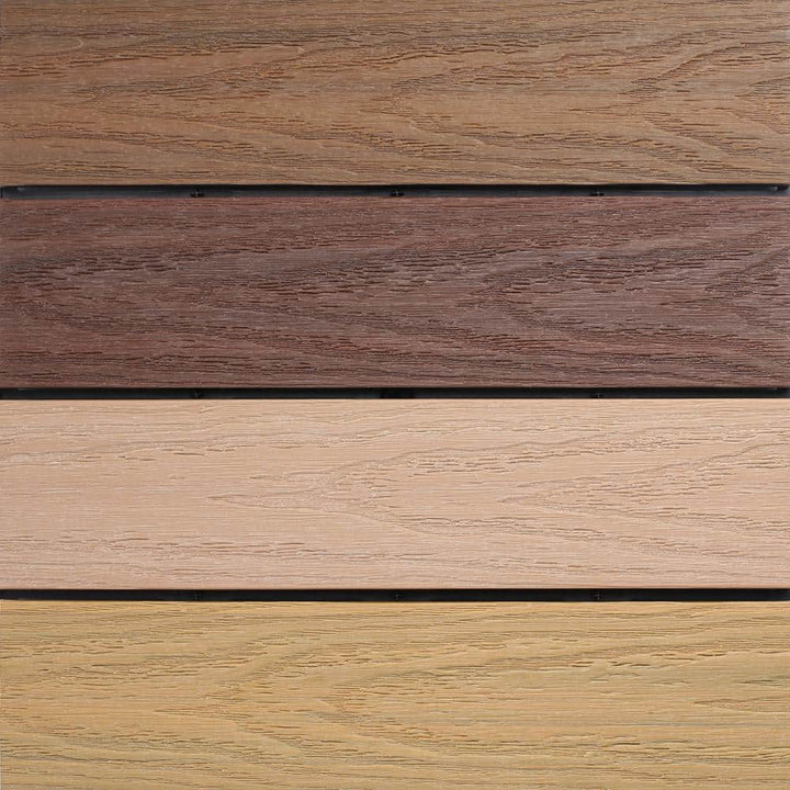 NewTechWood UltraShield Naturale 1 ft. x 1 ft. Quick Deck Outdoor Composite Deck Tile Sample in Multicolor