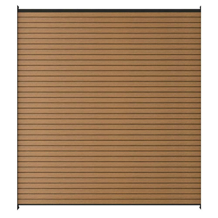 NewTechWood UltraEasy Fencing 6 ft. H x 6 ft. W Peruvian Teak Wood Plastic Composite Horizontal Fence Section with Black Frame